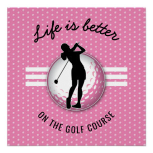 Poster Design élégant de Golfeur pour femmes