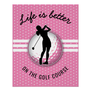 Poster Design élégant de Golfeur pour femmes