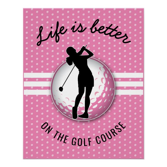 Poster Design élégant de Golfeur pour femmes (Devant)
