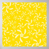 Design Floral estival. Jaune ensoleillé.