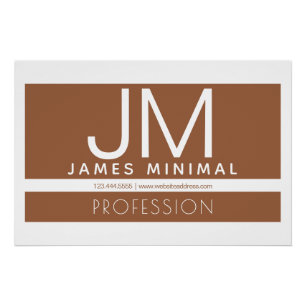 Poster Design Minimaliste Professionnel Moderne   Marron 
