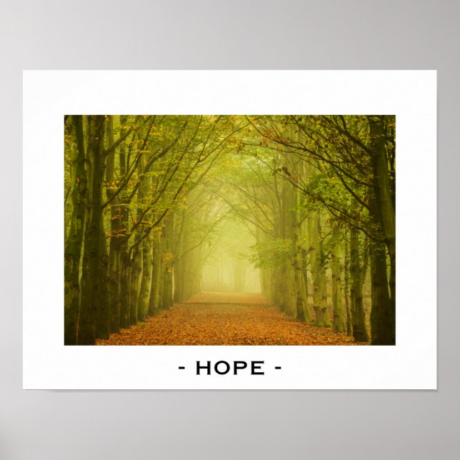 Poster d'espoir avec lumière au bout d'un tunnel (Devant)