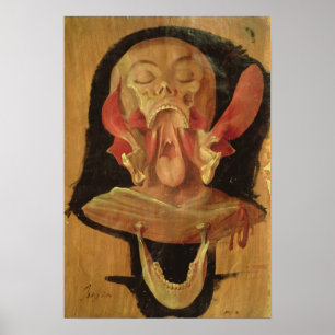 Poster Dessin anatomique de la tête