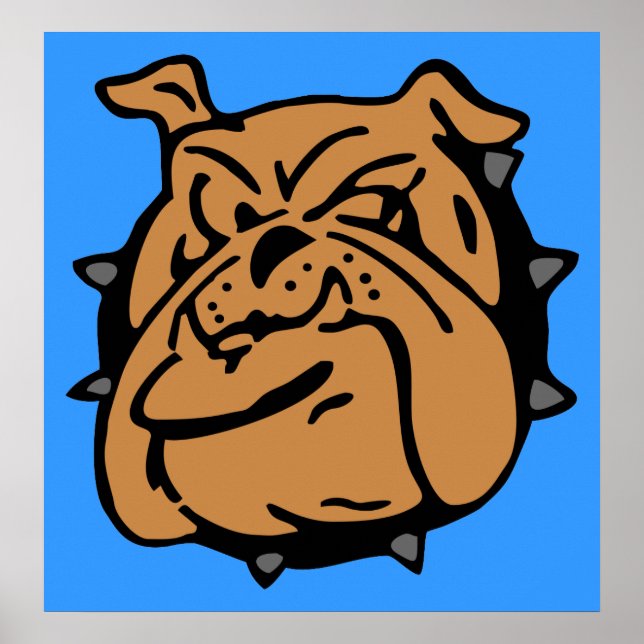 Poster Dessin de Bulldog en anglais (Devant)