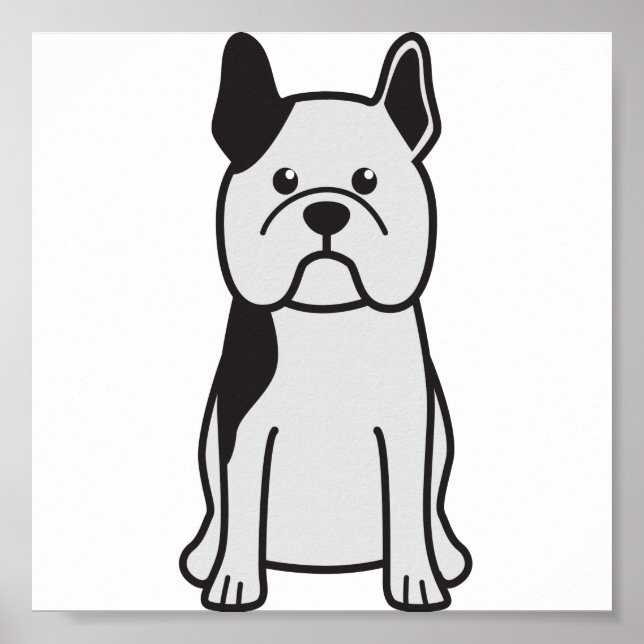 Poster Dessin de Chien à Chien en France (Devant)
