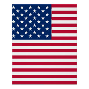 Poster Dessin de fierté du drapeau américain USA