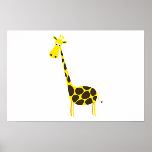 Poster Dessin de Giraffe