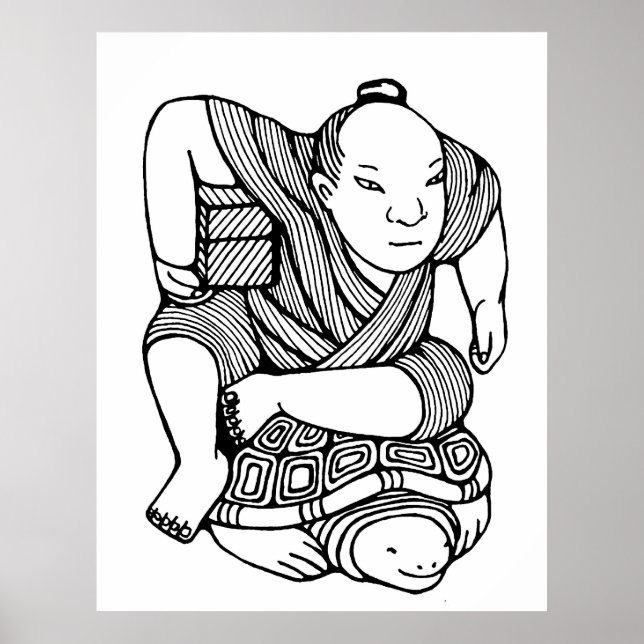 Poster Dessin d'origine Netsuke (Devant)