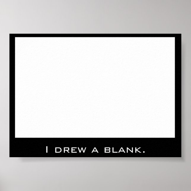 Poster Dessin d'un blanc (Devant)