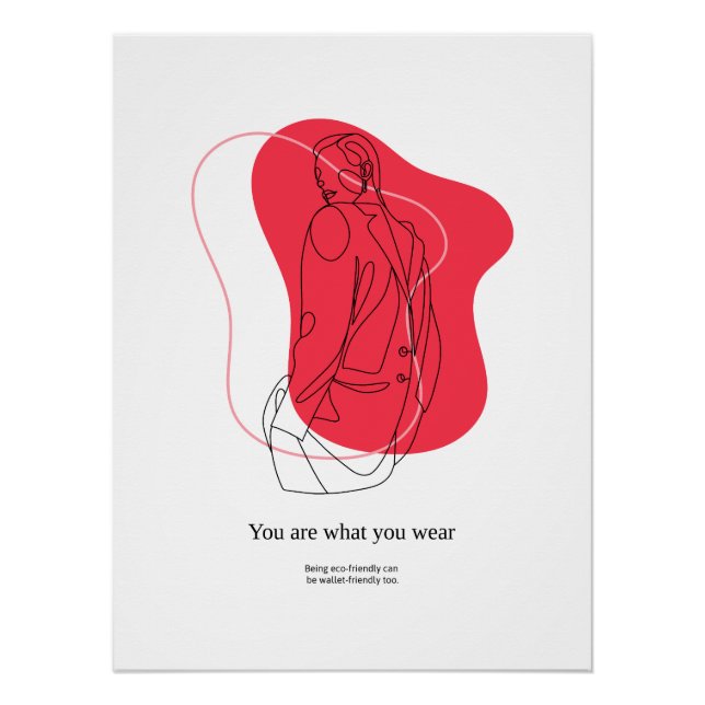 Poster Dessin d'une seule ligne | Impression d'art modern (Devant)