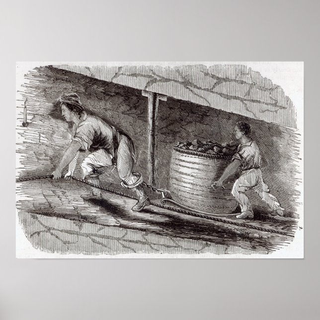 Poster Dessin féminin dans une fosse à charbon à Little B (Devant)