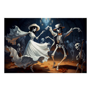 Poster Dessin Halloween Swing Dance