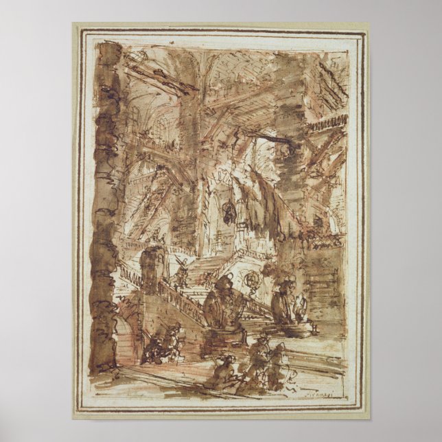 Poster Dessin préparatoire pour la plaque numéro VIII (Devant)