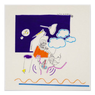 Poster Dessins de nuit et de sieste 11 par Pascale Baud P