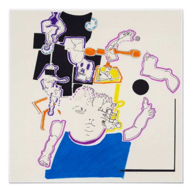 Poster Dessins de nuit et de sieste 14 par Pascale Baud P (Devant)