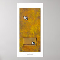 Destin vol de colombe blanche jolie peinture art