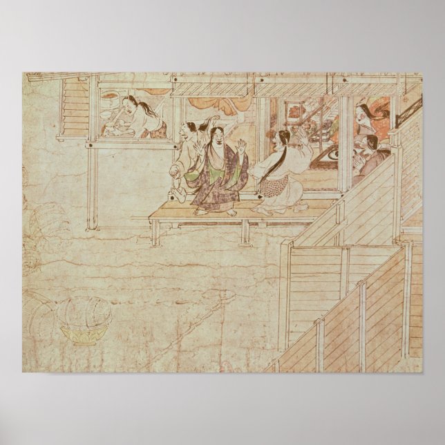 Poster Détail de Shigisan Engi Emaki, période Kamakura (Devant)