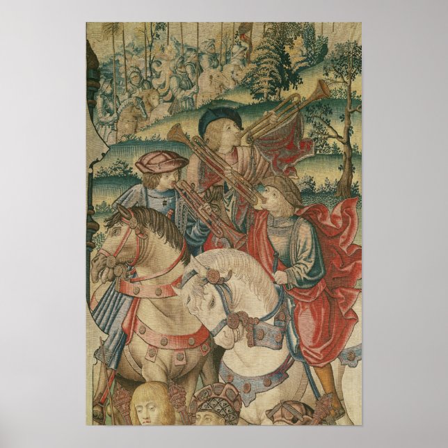 Poster Détail des trompettes à cheval (Devant)
