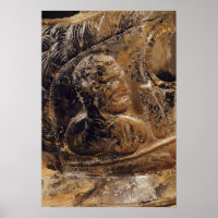 Détail du masque d'un gladiateur