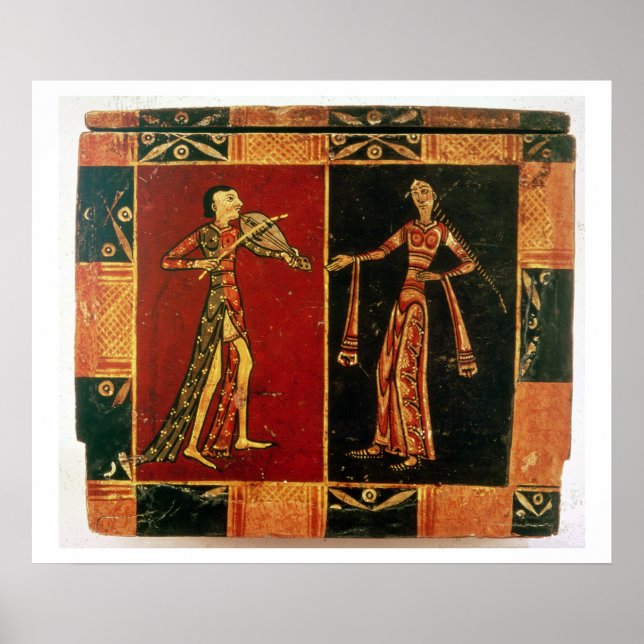 Poster Détail d'une poitrine mariage représentant un musi (Devant)