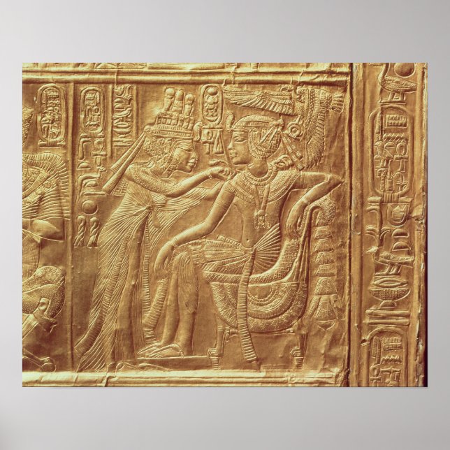 Poster Detail from the little shrine of Tutankhamun (Devant)