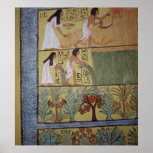 Poster Detail of a harvest scene on the East Wall