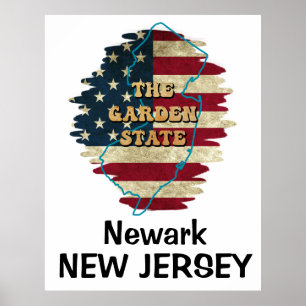 Poster d'État personnalisé du New Jersey