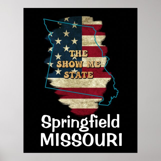 Poster d'État personnalisé Missouri (Devant)