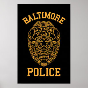 Poster détective du Maryland de police de Baltimore