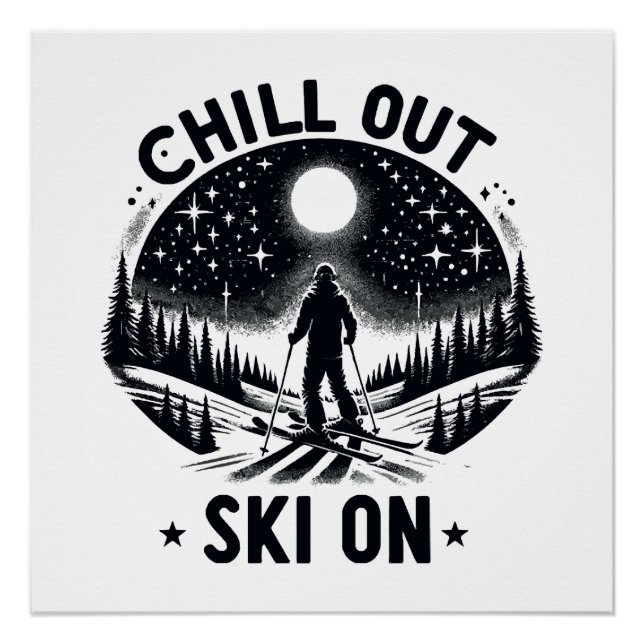 Poster Détendez-vous Ski sur (Devant)