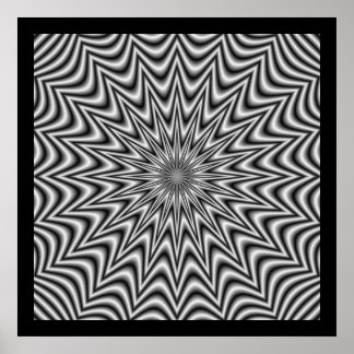Poster d'étoile monochrome