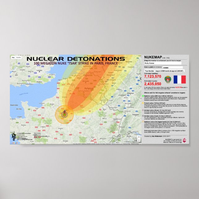 Poster Détonations nucléaires - France (Devant)