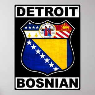 Poster Détroit Bosniaque Américain