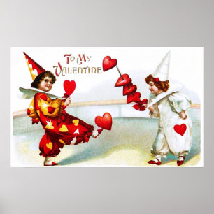Poster Deux beaux harlequins