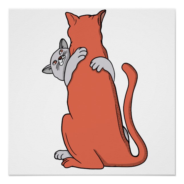 Poster Deux chats s'unissent en amitié (Devant)