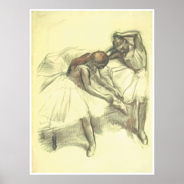 Poster Deux danseurs, c. 1898-1903, Edgar Degas (Devant)