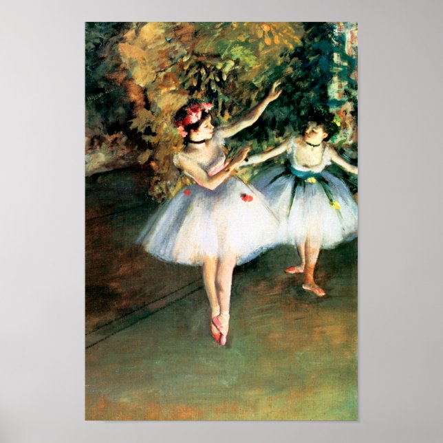 Poster Deux danseurs sur scène par Degas (Devant)
