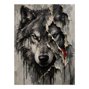 Poster Deux Faces du Même Loup
