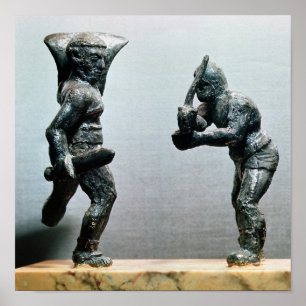 Poster Deux gladiateurs dans le combat