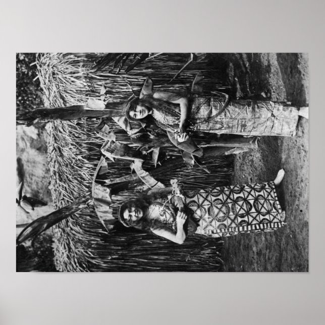 Poster Deux Hawaiiennes avec Ukalees Photo (Devant)