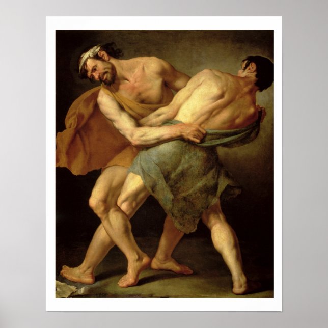 Poster Deux lutteurs (Devant)