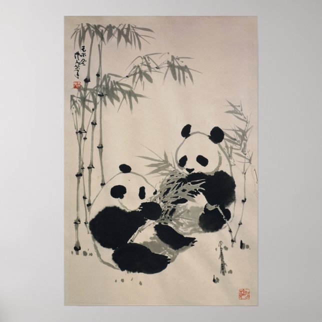 Poster Deux Pandas (Devant)