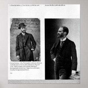 Poster Deux portraits de George Eastman 1884 et 1890