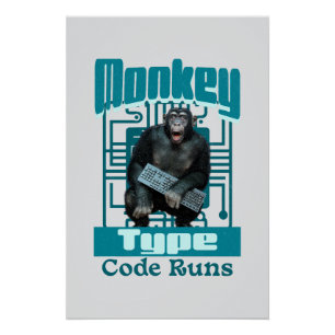 Poster Développeur Full-Stack de type singe, code s'exécu
