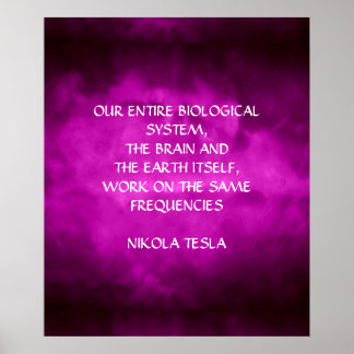 POSTER DEVIS NIKOLA TESLA - MÊME FRÉQUENCES -