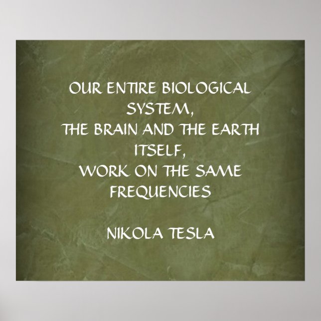 POSTER DEVIS NIKOLA TESLA - MÊME FRÉQUENCES - (Devant)