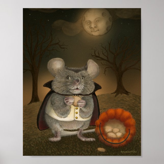 Poster d'Halloween de la souris Vampire (Devant)