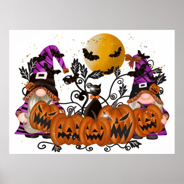 Poster d'Halloween Gnomes (Devant)