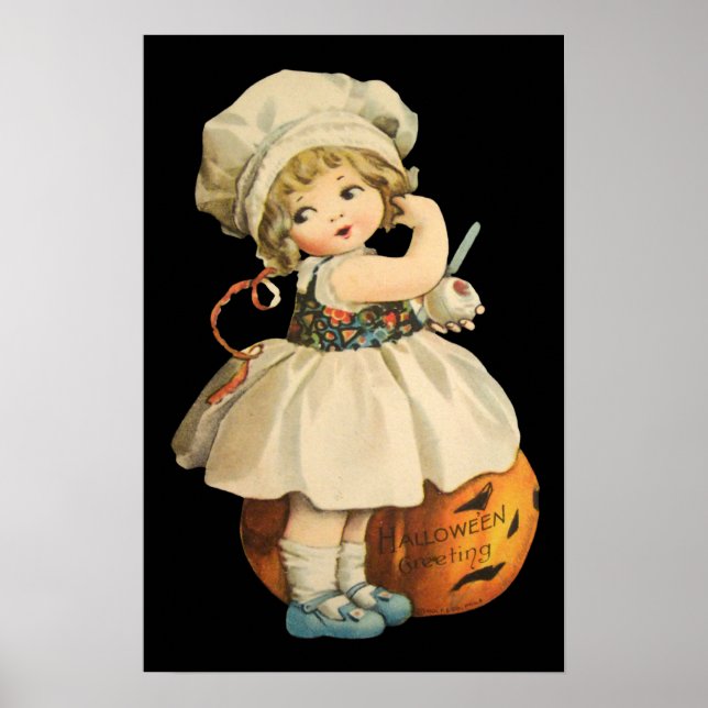 Poster d'Halloween pour la petite fille (Devant)