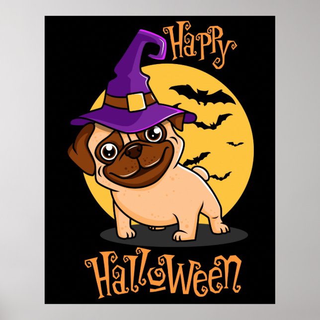 Poster d'Halloween Puggy (Devant)